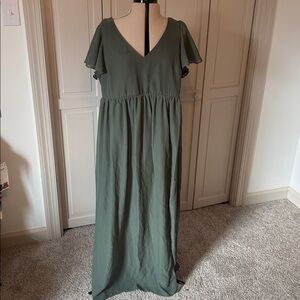 Birdy Grey Sage Green Fabric